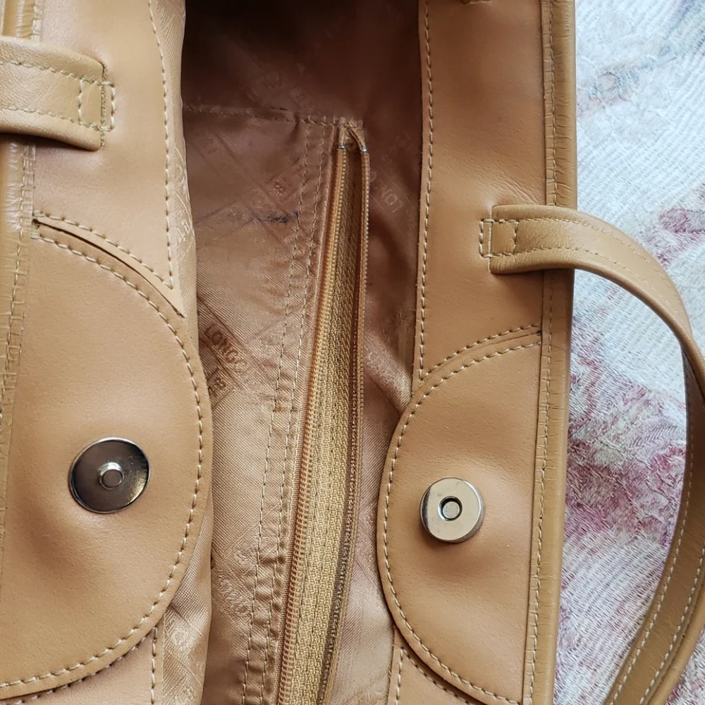 Longchamp cognac hobo bag